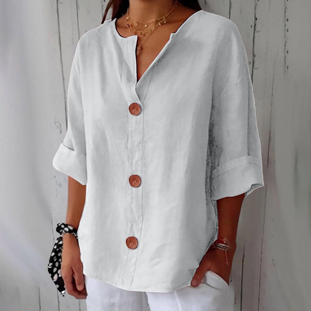 Dames Linnen Overhemd - Ademend Elegantie Voor de Zomer