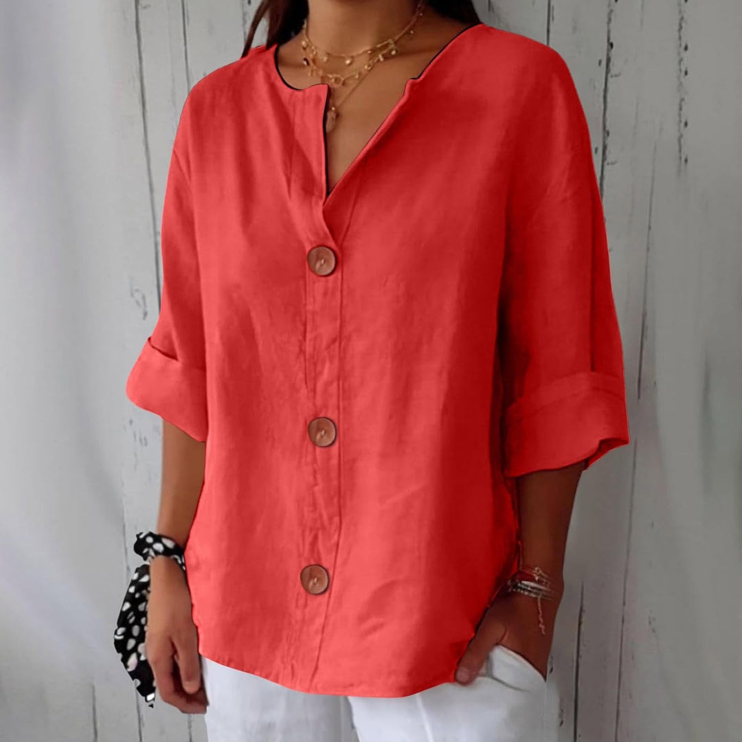 Dames Linnen Overhemd - Ademend Elegantie Voor de Zomer
