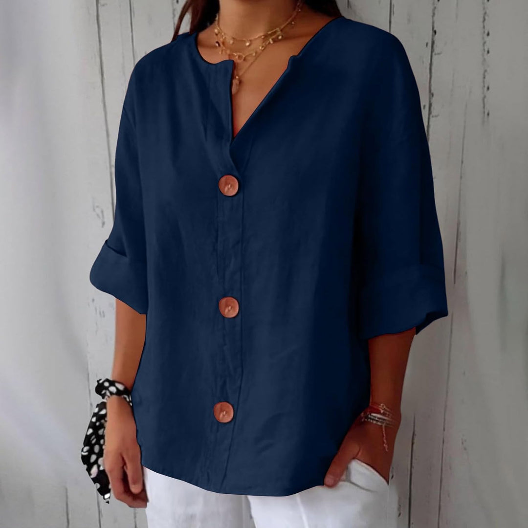 Dames Linnen Overhemd - Ademend Elegantie Voor de Zomer