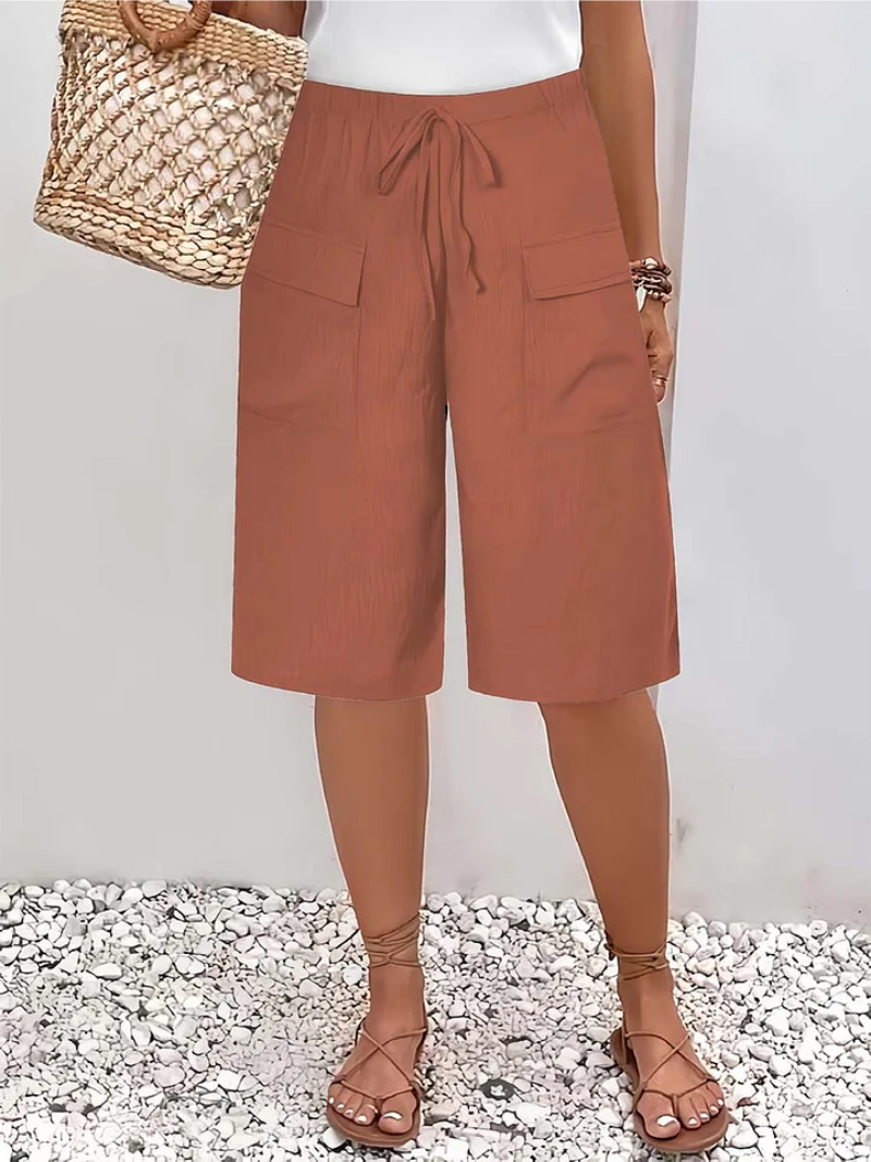 Nyla - Soft-Touch Drawstring Shorts